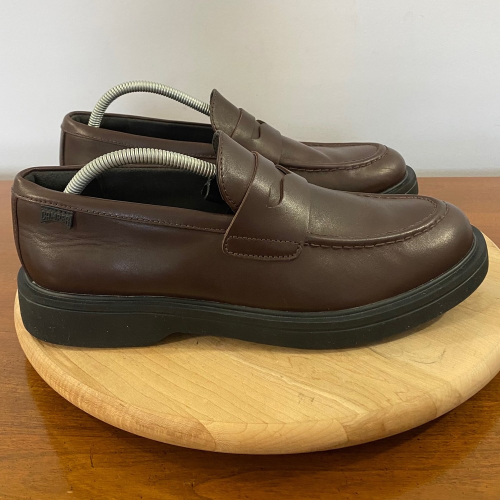 Camper Dean Norman Penny Loafers Mens 43 Equivalent US 9.5 Brown Leather K101001